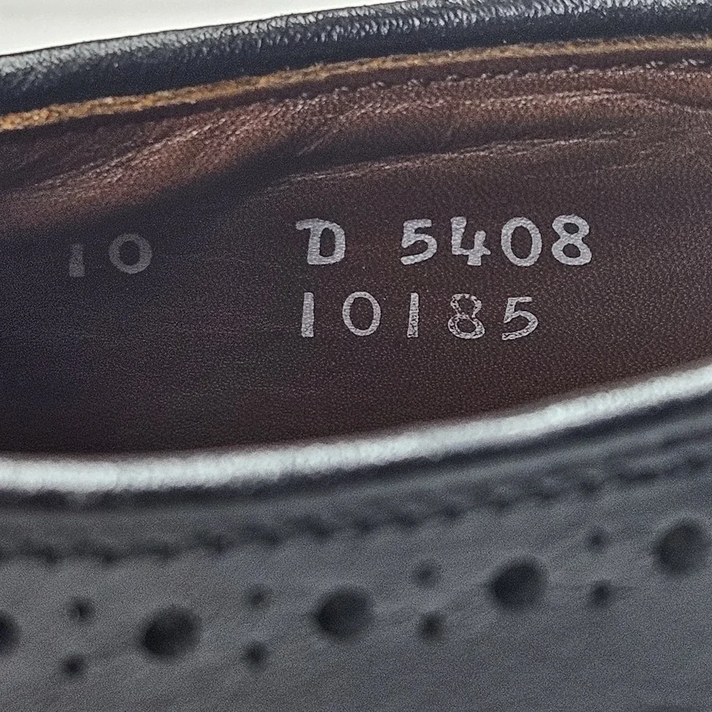 Allen Edmonds Fifth Avenue Black Leather Cap Toe Oxfords Mens 10D Made USA Shoes